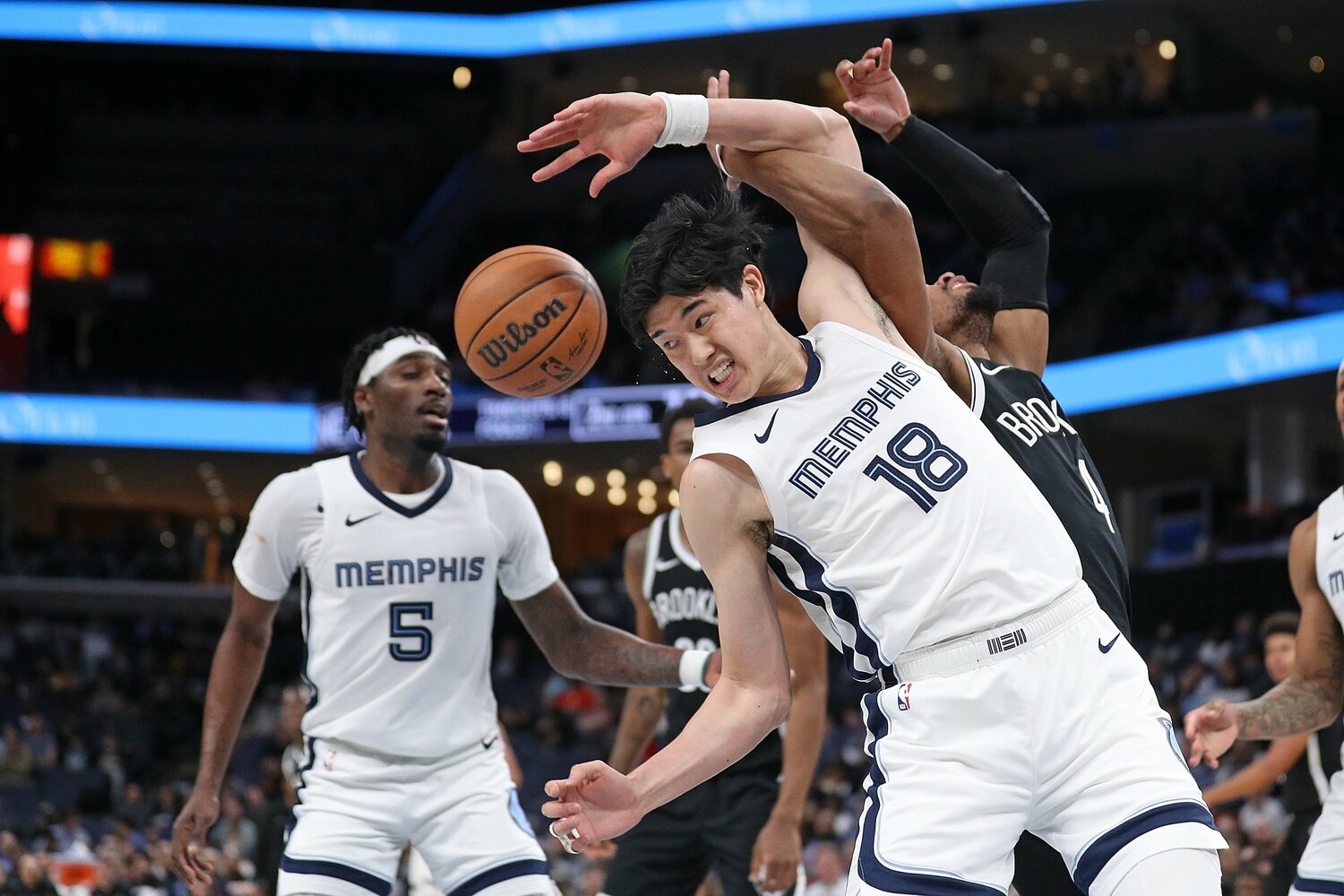 2月にトレードでメンフィス・グリズリーズに復帰した渡邊雄太 ©︎Getty Images