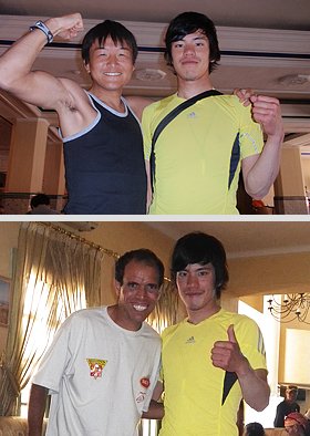 (上)日本人トップで18位に食い込んだワタルさん
(下)大会3連覇をしており、今回は2位のムハンマド選手(モロッコ)と