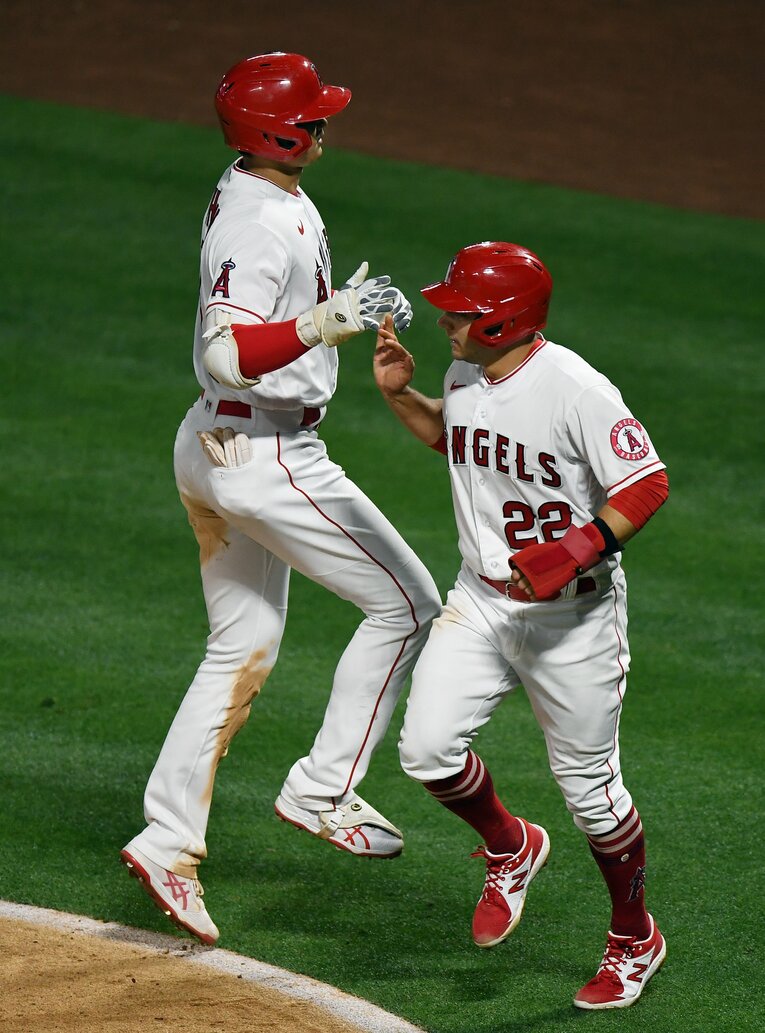 エンゼルスでの大谷とフレッチャー　©Getty Images