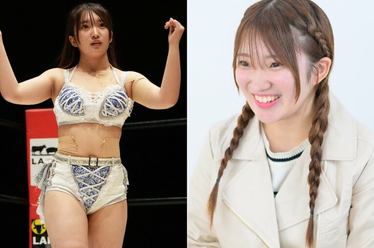 マリーゴールド所属の女子プロレスラー・田中きずな（19歳）のインタビュー最終回 ／ photograph by L)Essei Hara、R)Takuya Sugiyama