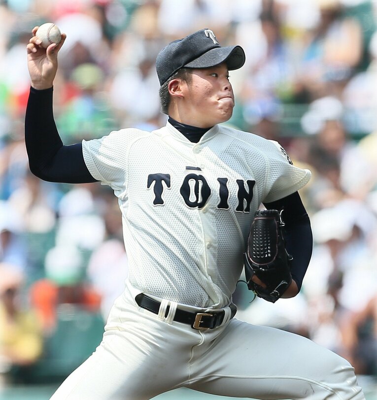 大阪桐蔭時代の澤田　©︎JIJI PRESS