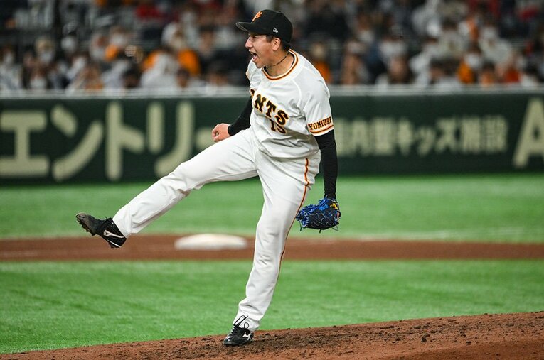 巨人のルーキーでクローザーを任される大勢。新人王争いはどうなる？ ／ photograph by Nanae Suzuki