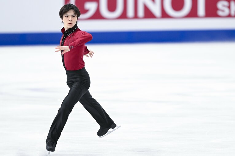 世界選手権SPの演技　©Asami Enomoto