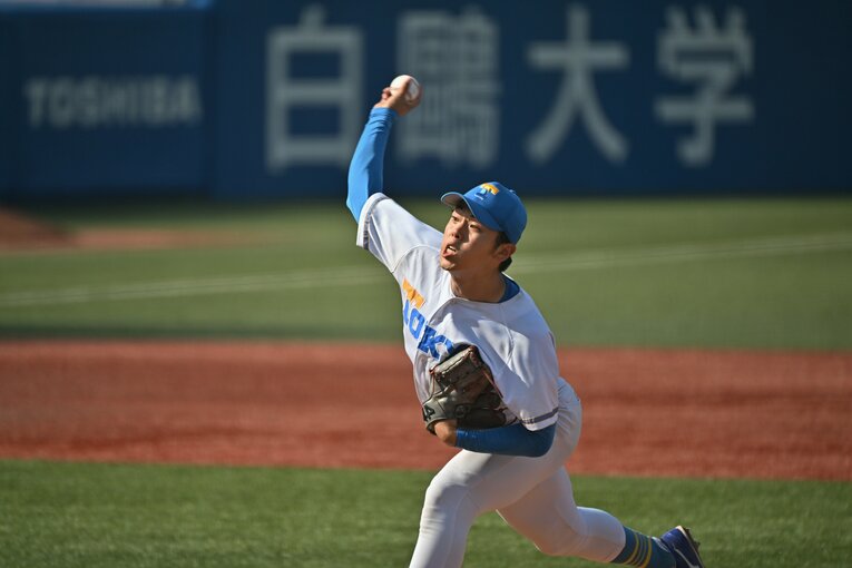 プロ志望届を出している東大のエース・井澤　©Hideki Sugiyama