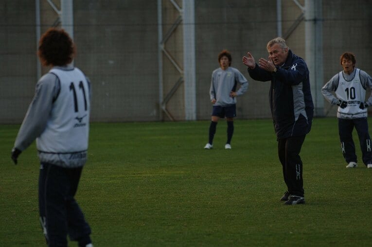 オシムが率いた頃のジェフの練習のひとコマ　©Takashi Shimizu