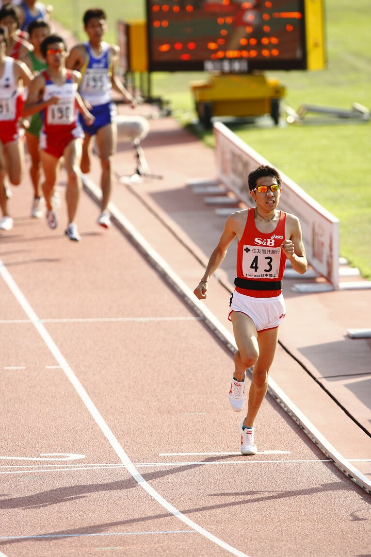 日本選手権男子1500mに出場した上野裕一郎　©Tamon Matsuzono