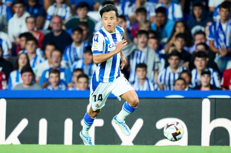 新天地ソシエダで開幕から3戦連続スタメン出場している久保建英 ／ photograph by Getty Images