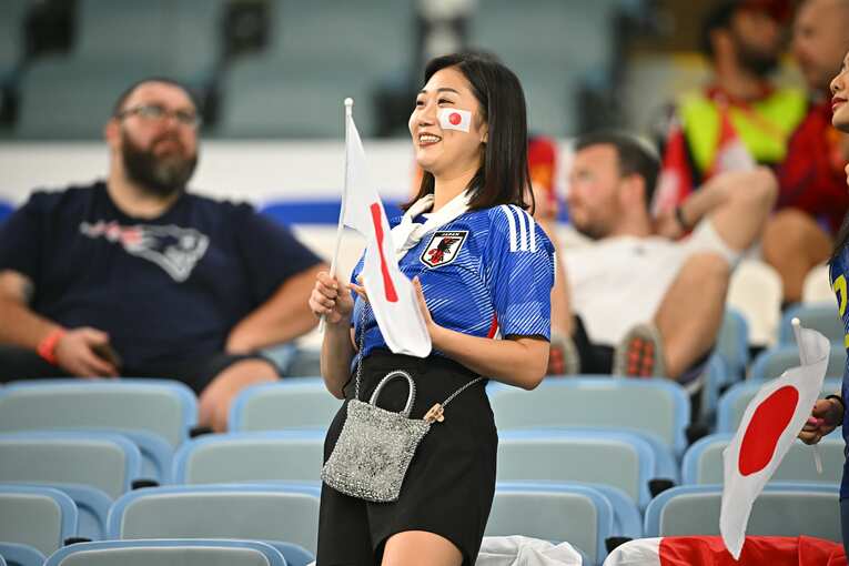 クロアチア戦の日本サポーター　©Takuya Kaneko/JMPA