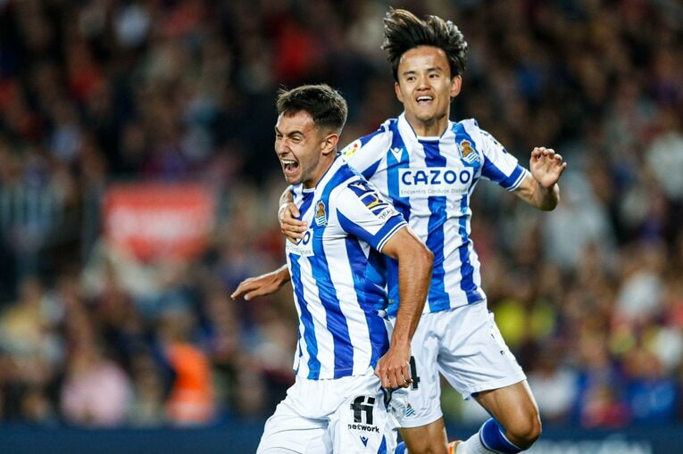 今季9点目！ 久保建英が凄まじい「バルサ撃破ドリブル、ブスケッツ退団・優勝セレモニーが同時に」カメラマンが見た“美しいカンプノウの夜”(37)