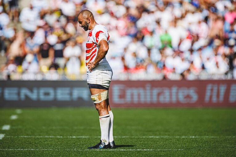 敗戦後、肩を落とすリーチ　©Kiichi Matsumoto