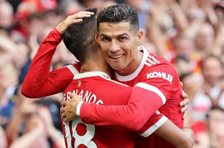 12年ぶりにユナイテッドに復帰したＣ・ロナウド。いきなり2ゴールと圧巻の活躍を見せた ／ photograph by Getty Images