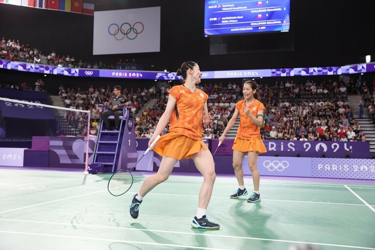 マレーシアのペアとの3位決定戦　©Ryosuke Menju/JMPA