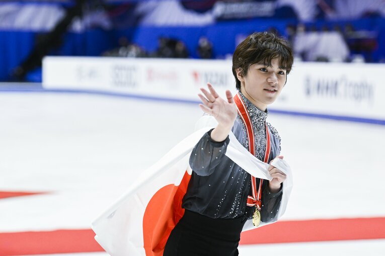 NHK杯の表彰式　©Asami Enomoto