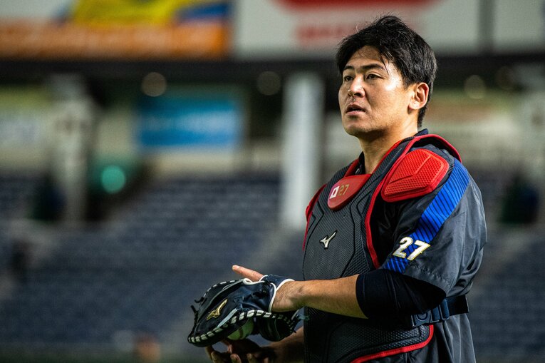 カープに所属する會澤翼。2021年12月に日本プロ野球選手会会長に就任した ©Nanae Suzuki