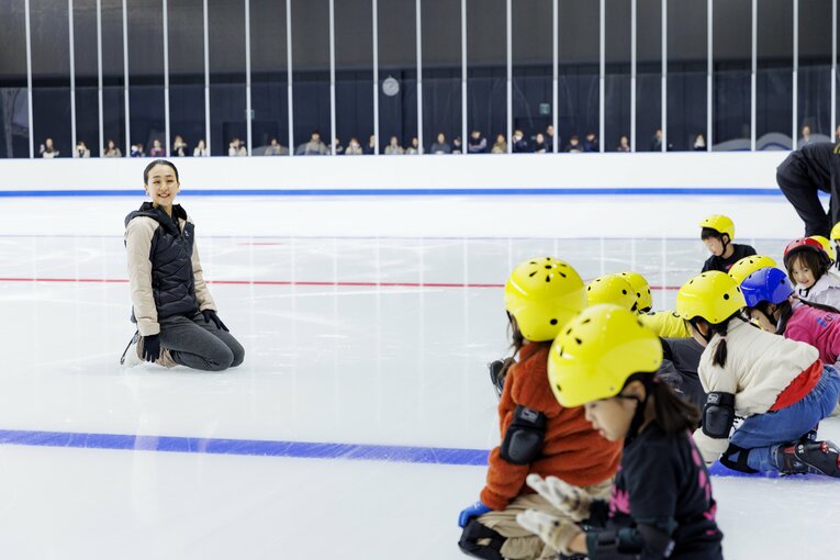 「MAO RINK」オープニングイベントに登場した浅田真央　©Kiichi Matsumoto
