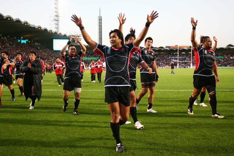 2007年大会に出場したCTB大西将太郎。カナダ戦では劇的な同点ゴールキックを決めてファンを熱狂させた　©︎AFLO SPORT