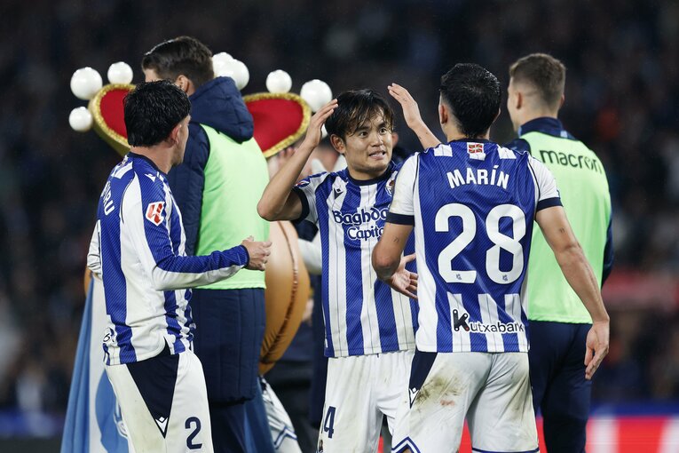 ゲーム終了後も久保の表情は豊かだった。調子のバローメータだろうか　©Daisuke Nakashima