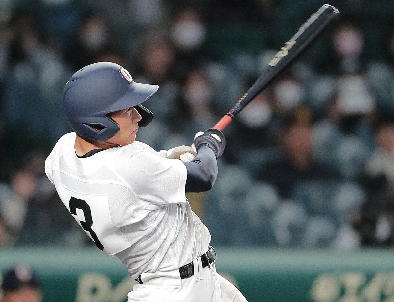 広島4位指名の仲田侑仁内野手（沖縄尚学高・186cm97kg・右投右打）　©JIJI PRESS