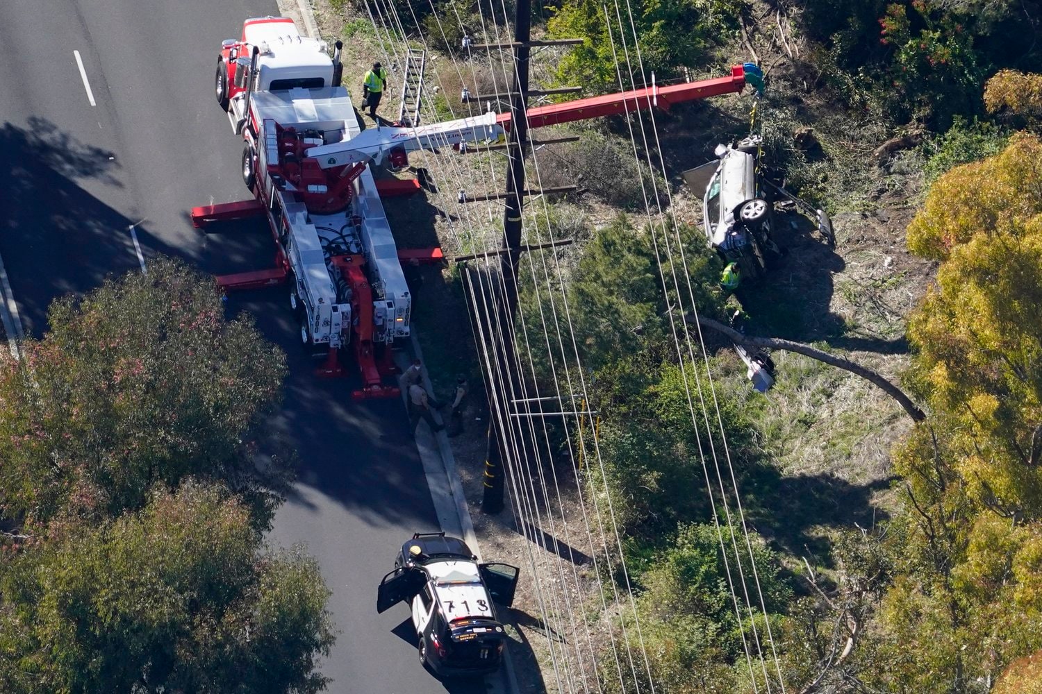 事故現場の上空写真　©︎Getty Images
