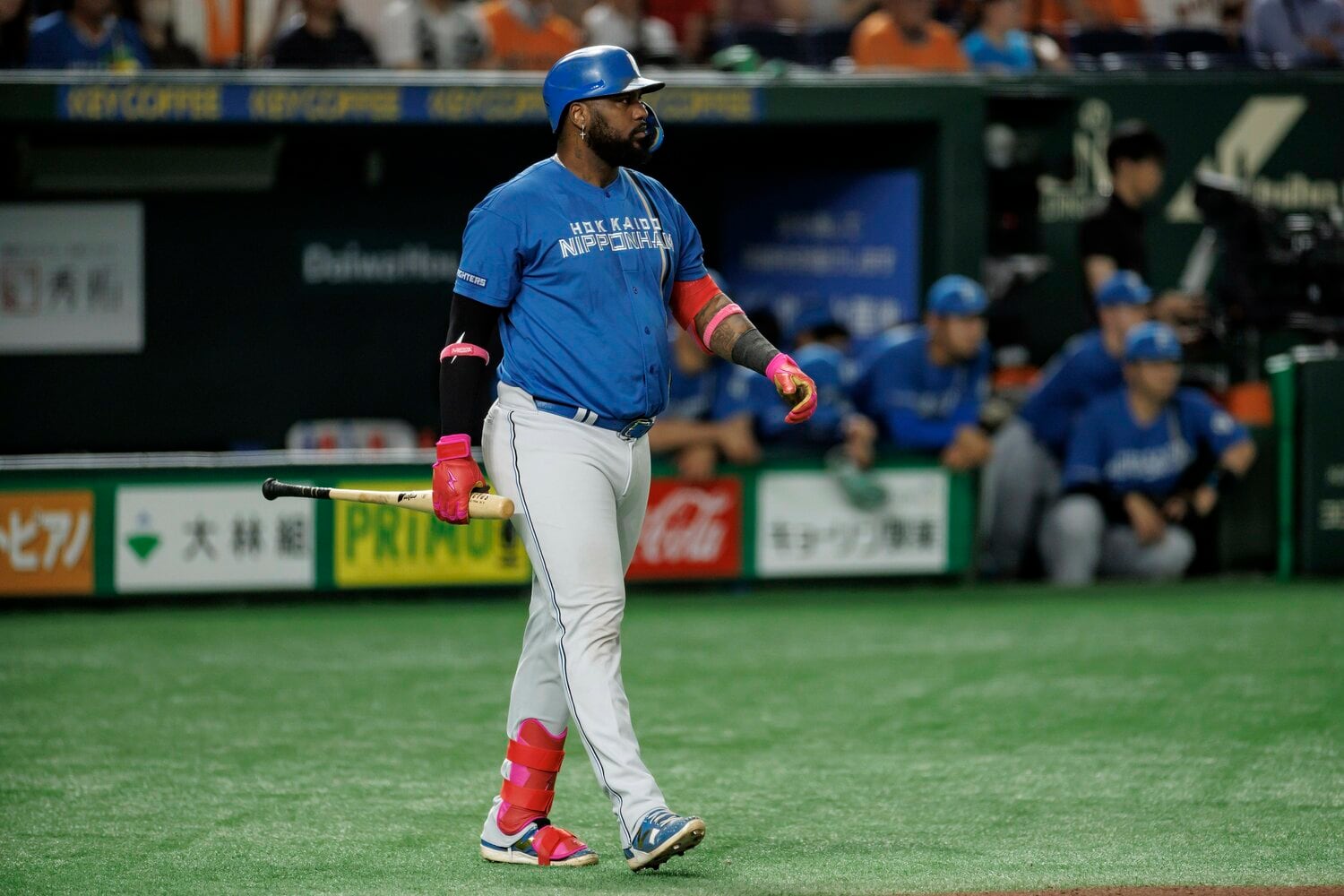 日本ハム・レイエスが助言していた ©Kiichi Matsumoto