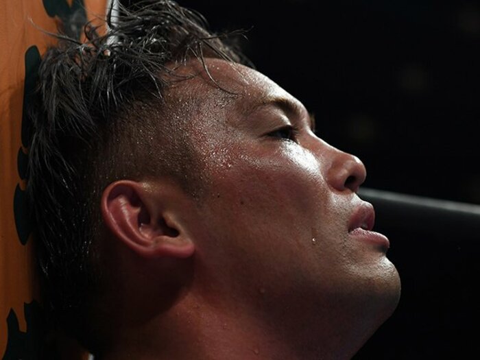 オカダ・カズチカ大阪城フルタイム戦。IWGPベルトに執着した60分の死闘。<Number Web> photograph by Essei Hara