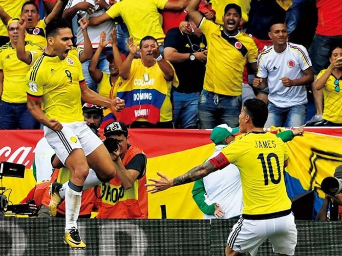 ＜現地記者分析＞コロンビア、Wエースの再誕。～ハメス・ロドリゲス＆ラダメル・ファルカオ～＜Number Web＞ photograph by AFLO