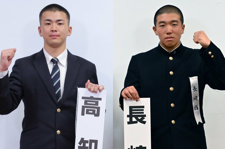 21世紀枠で選出され敗れた高知農と長崎西 ／ photograph by JIJI PRESS