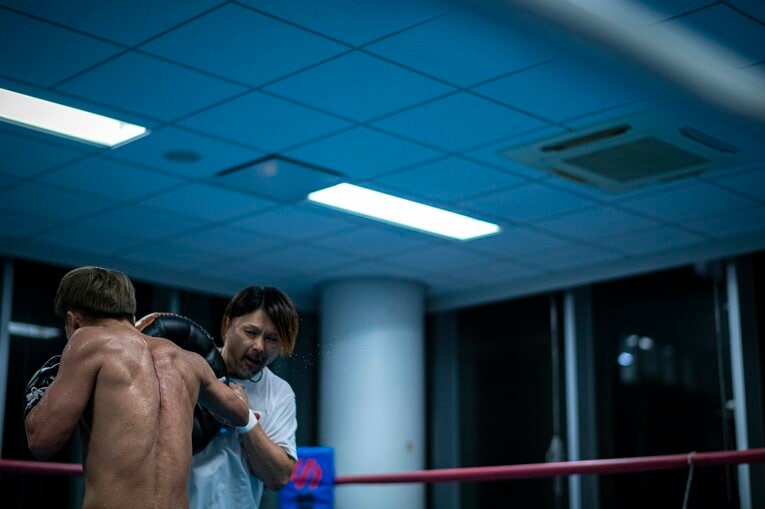 2019年ドネア戦前の公開練習　©Takuya Sugiyama