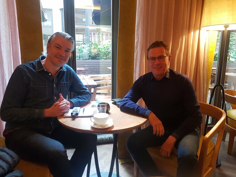 インタビューに応じてくれたラングニック　※著者提供