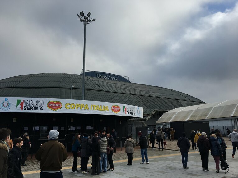 コッパ・イタリアの会場となったウニポル・アレーナ　©︎Takashi Yuge