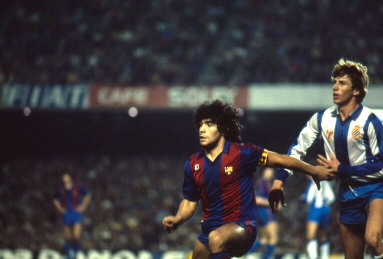 1982年、21歳から2年間プレーしたバルサ時代。こちらも倉井が撮影したもの　©Yoshiyuki Kurai