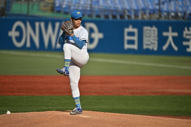 井澤の投球フォーム（1/4）©︎Hideki Sugiyama