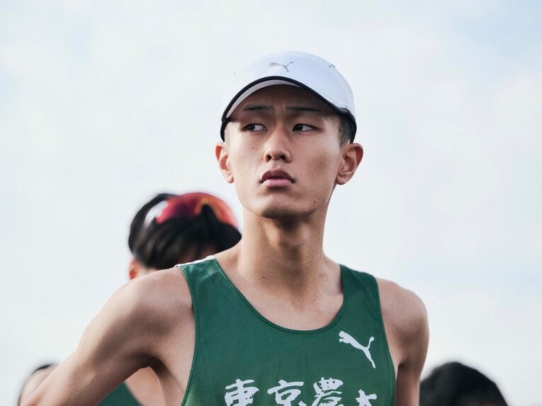 2年前の予選会では1年生ながら日本人トップにはいった前田和摩。今回は「まだ30%」の調子でもチームトップの好走　©Yuki Suenaga