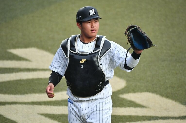 ルーキーイヤーながら76試合に出場した松川虎生。悔しい思いもたくさん味わった1年だった ／ photograph by Hideki Sugiyama