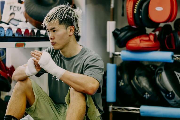 練習中の那須川天心（2024年5月撮影）©Kiichi Matsumoto