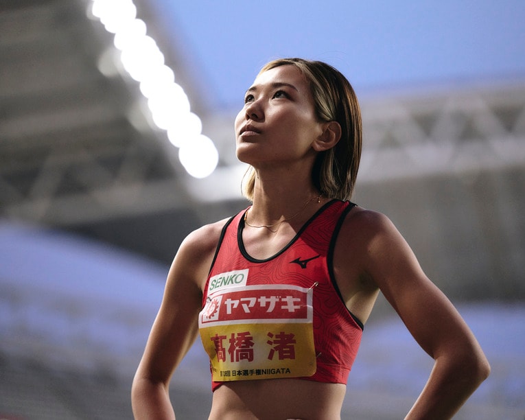 1m87cmの記録で日本選手権3連覇を決めた高橋だが、試合後は悔しさが口を衝いた　©Yuki Suenaga