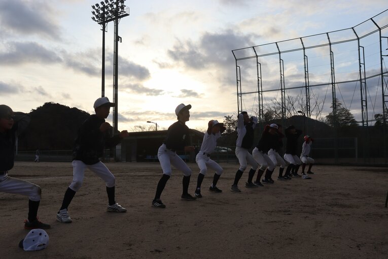 「能力高い子が多い」隠岐ジュニアベースボールクラブの練習風景　©Yuki Kashimoto