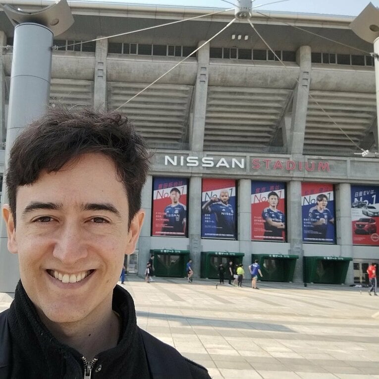 13日、横浜国際競技場でACL東地区準々決勝の横浜F・マリノス対山東泰山を観戦　※本人提供