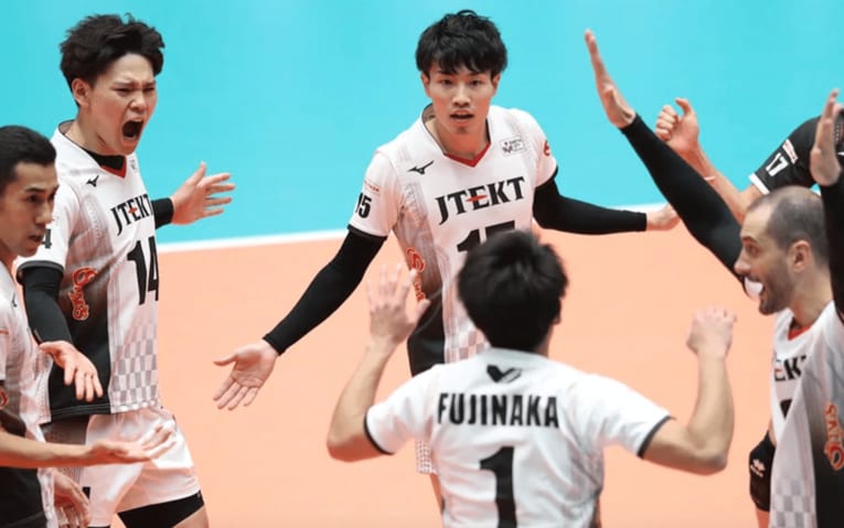 ジェイテクトSTINGSの一員としてVリーグ優勝に貢献した中根聡太（2020年）　©︎V.LEAGUE