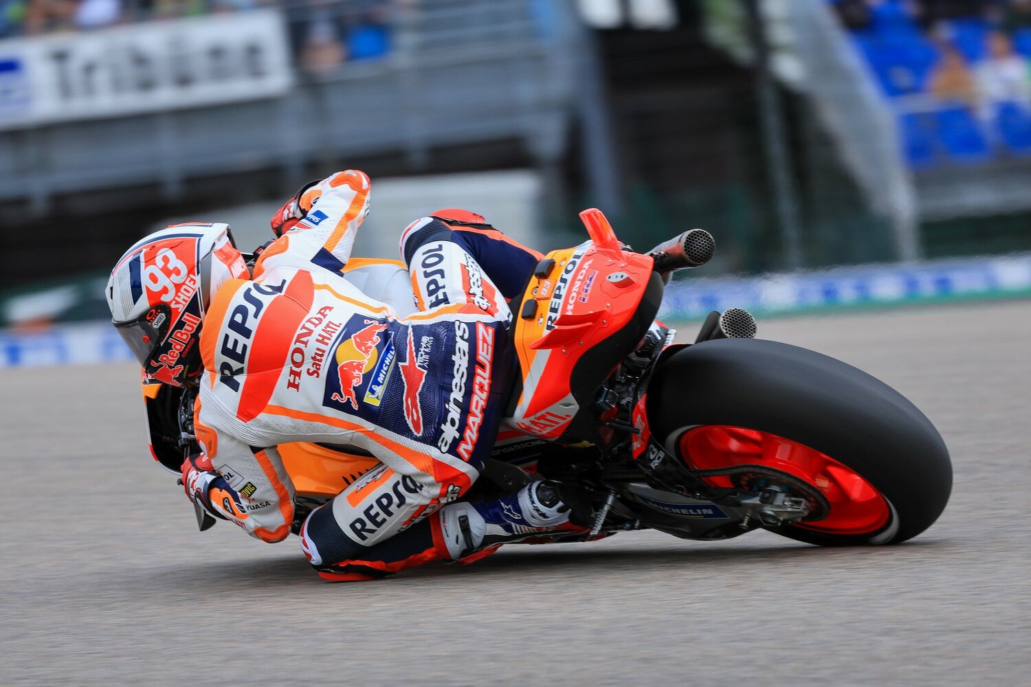 金曜のプラクティス2回目で2番手のタイムを記録したマルケスの走り　©Satoshi Endo