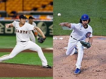 菅野智之とパのエース、ダルは？MLBが気遣う“投手酷使指数”比較。＜Number Web＞ photograph by (L)Kiichi Matsumoto/(R)Getty Images