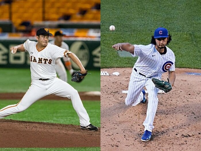 菅野智之とパのエース、ダルは?MLBが気遣う“投手酷使指数”比較。<Number Web> photograph by (L)Kiichi Matsumoto/(R)Getty Images