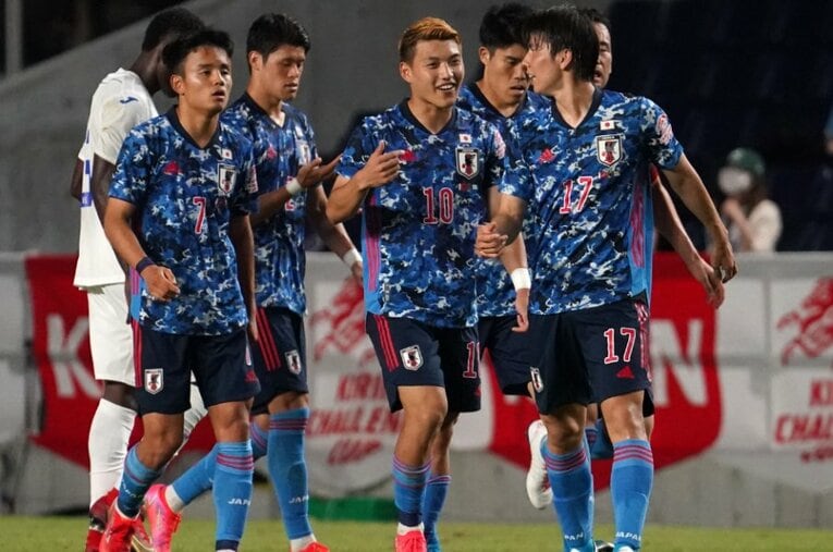 12日にU-24ホンジュラス代表と対戦したU-24日本代表。吉田と堂安の得点で3-1と勝利した ／ photograph by Getty Images