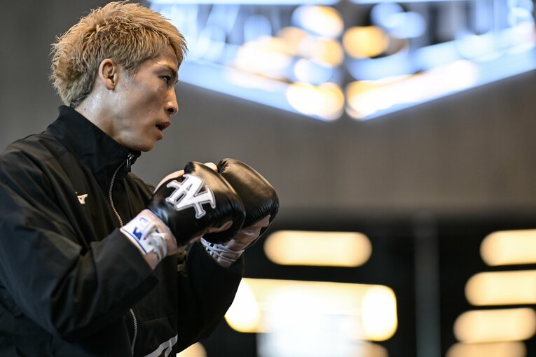 ピカソ戦直前、現地リヤドでの井上尚弥のジムワーク　©Hiroaki Finito Yamaguchi