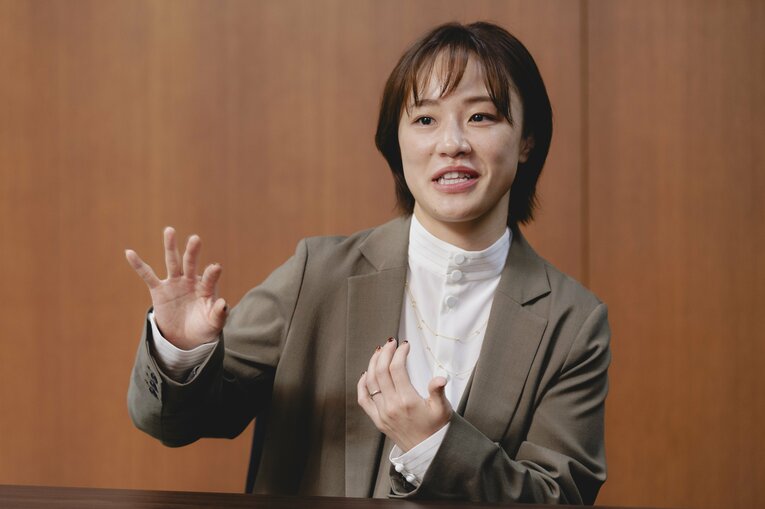 リオ五輪女子レスリング金メダリストの登坂絵莉さん　©Wataru Sato