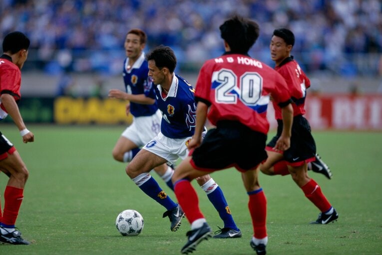 呂比須ワグナー、中田英寿（1997年W杯予選）©︎Naoya Sanuki