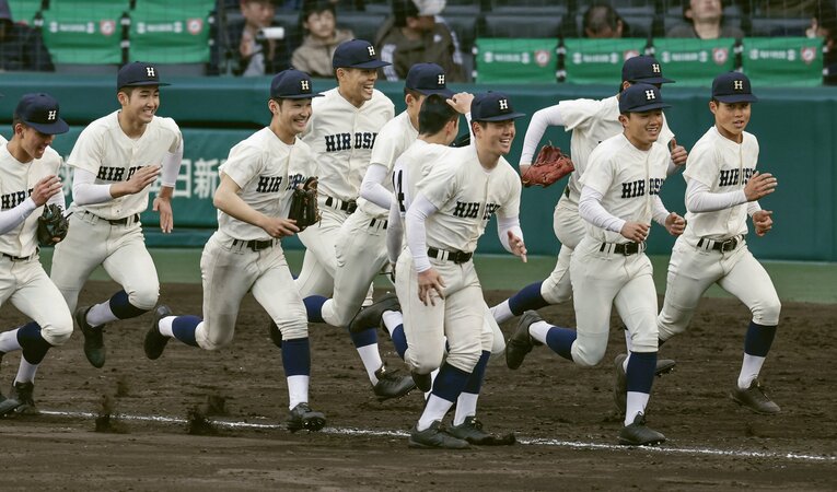 2025年のセンバツでは存在感を見せた広島商業　©KYODO