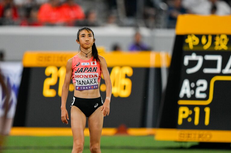予選落ちに終わった1500mの後に調子を上げ、5000mでは決勝進出した田中　©Nanae Suzuki