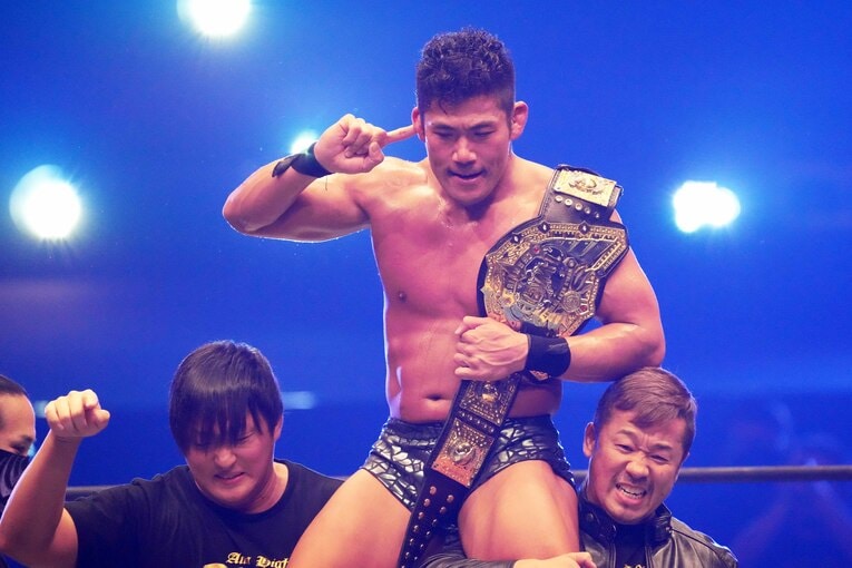 6月4日の大阪城ホールで辻陽太の挑戦を受ける現IWGP世界ヘビー級王者のSANADA