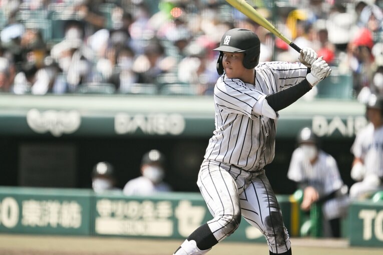 九州学院・村上慶太。パワーも十分だ　©Nanae Suzuki
